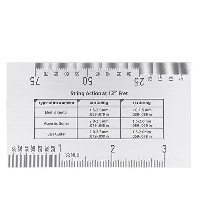 Stainless Steel String Action Ruler