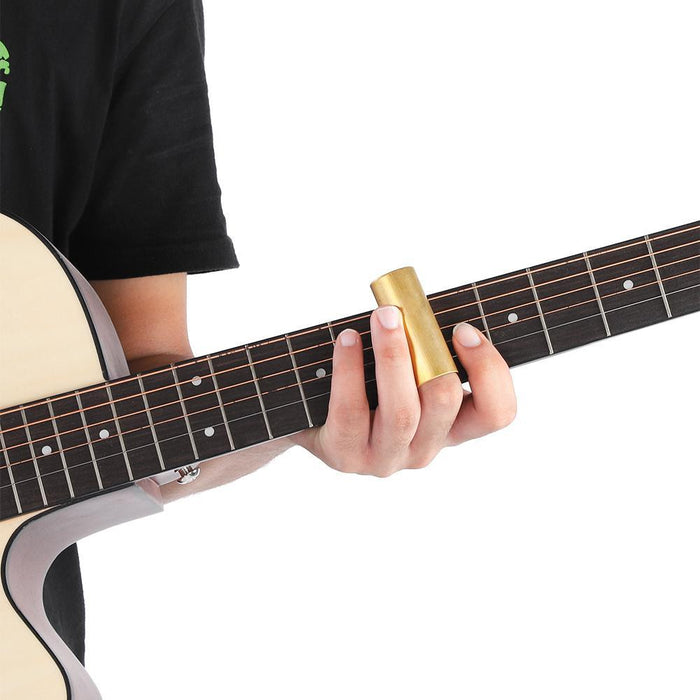 4pcs Electric Guitar Finger String Slide Bar Slider Accessories Brass Color