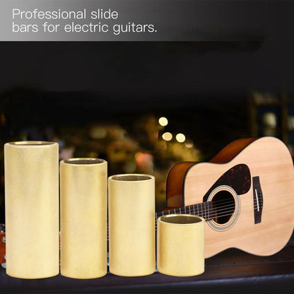 4pcs Electric Guitar Finger String Slide Bar Slider Accessories Brass Color