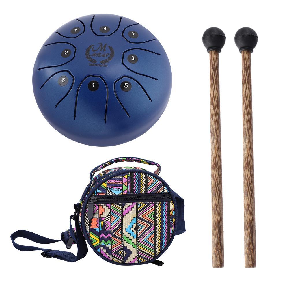 Perfect Quality Hand Pan Handpan Tongue Tank Drum 5.5 Inch Percussion(Blue)