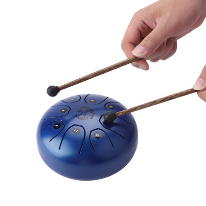 Perfect Quality Hand Pan Handpan Tongue Tank Drum 5.5 Inch Percussion(Blue)