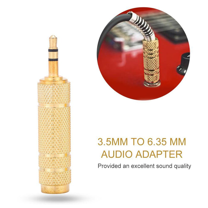 2pcs 3.5mm Male to 6.35mm Female Audio Adapter