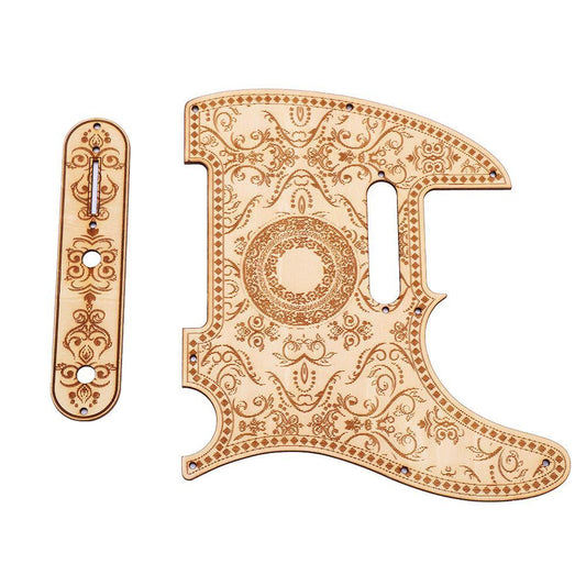 Maple Wood Plate Protector Pickguard Set