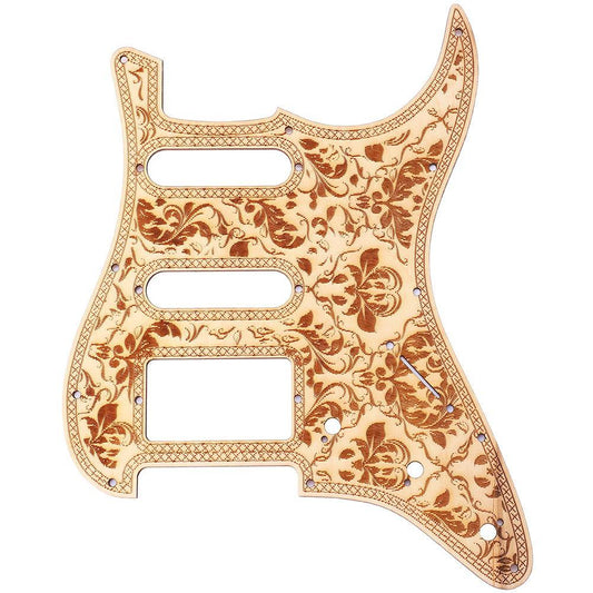 Maple Wooden Engraving Vintage Style Pickguard