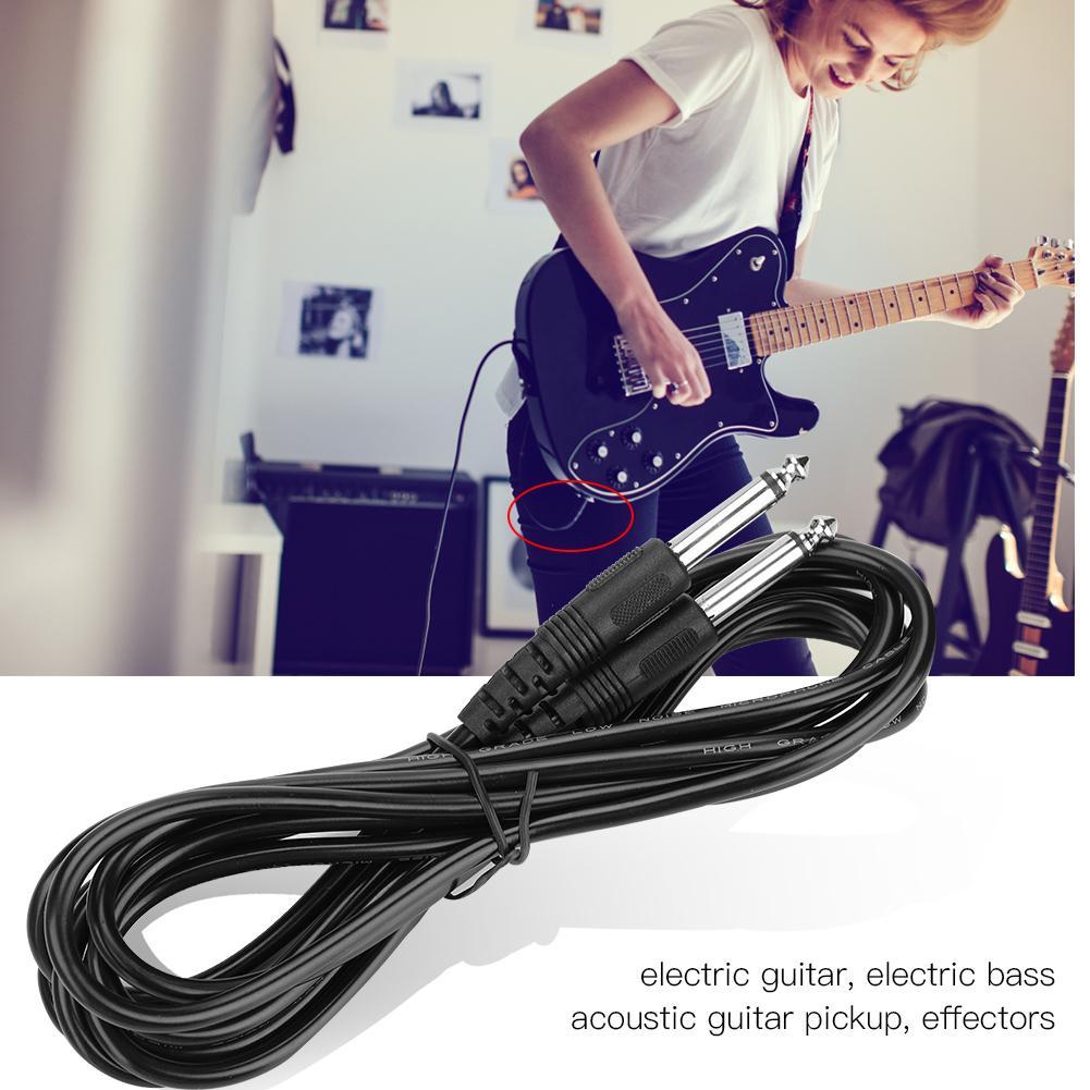 6.35mm Guitar AMP Instrument Patch Straight Jack Male Lead Cable Cord?Double Straight