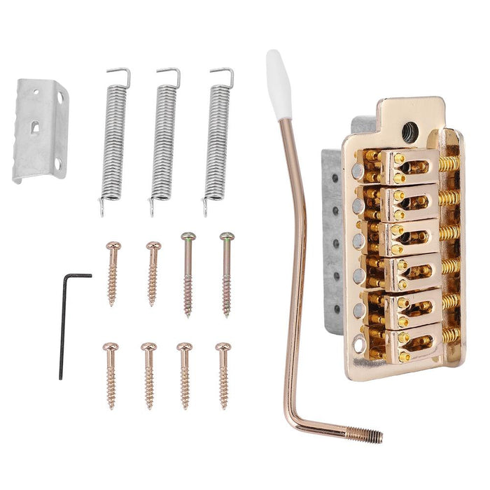 Tremolo System Single Locking Vibrato Bridge Tailpiece Replacement for ST Guitars Gold