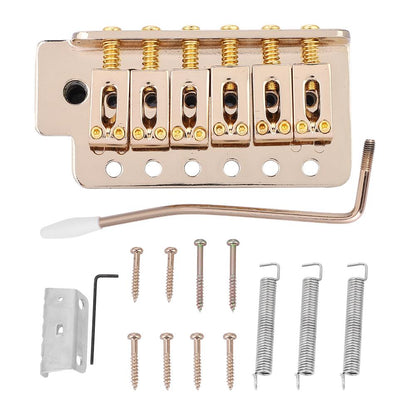 Tremolo System Single Locking Vibrato Bridge Tailpiece Replacement for ST Guitars Gold