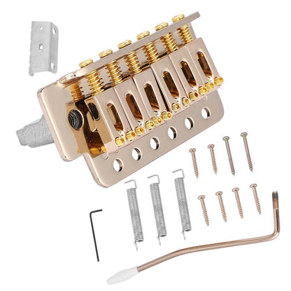 Tremolo System Single Locking Vibrato Bridge Tailpiece Replacement for ST Guitars Gold