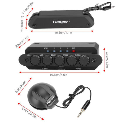 R2 Resonance Pickup with Endpin Jack Effect Regulator Speaker for Acoustic Guitar