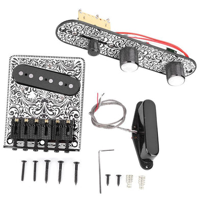 TL Guitar Bridge Single Coil Neck Pickup Volume Control Plate Circuit Set