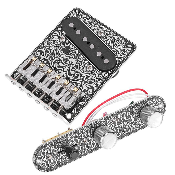 TL Guitar Bridge Single Coil Neck Pickup Volume Control Plate Circuit Set