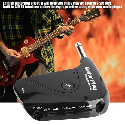 NUX GP-1 Guitar Plug Headphone Amp with Classic British Distortion Effect