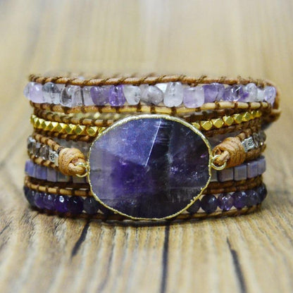 Crown Chakra Amethyst Bracelet