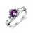 Amethyst and 925 Silver "Love" Ring