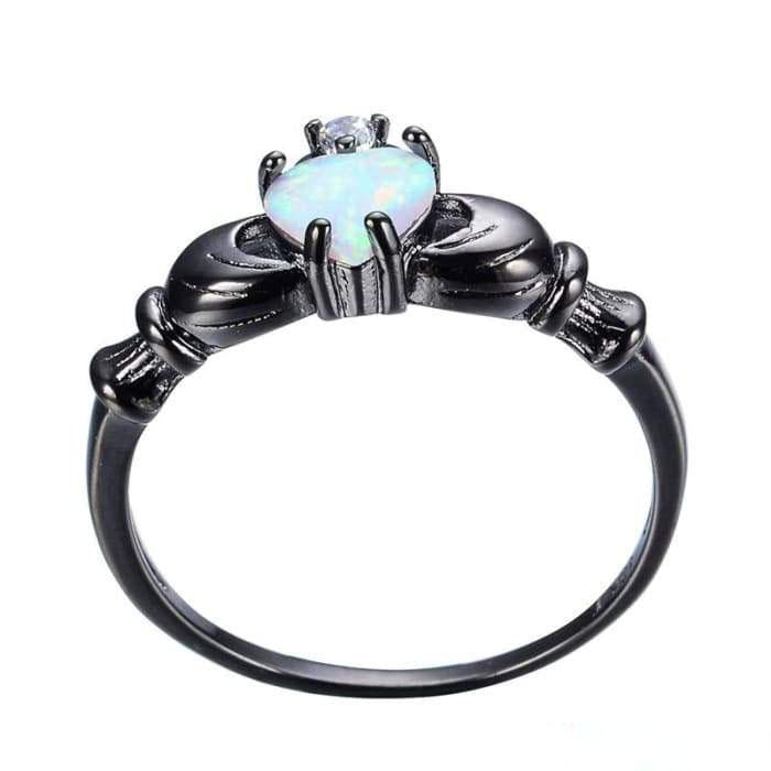 Rainbow Opaline Love Ring