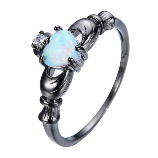 Rainbow Opaline Love Ring