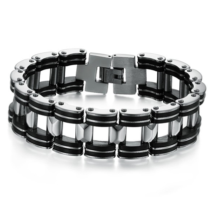 Black Strip Stainless Steel Bracelet - Florence Scovel - 1