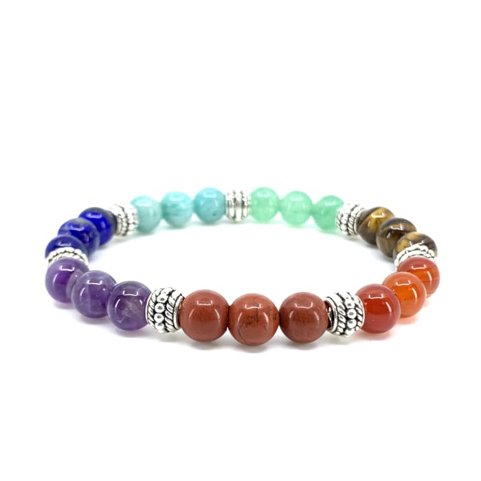 Triple "7 Chakras" Bracelet in Natural Stones