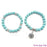 Double "Tree of Life" Bracelet in Turquoise Howlite