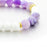 White and Violet Agate Bracelet