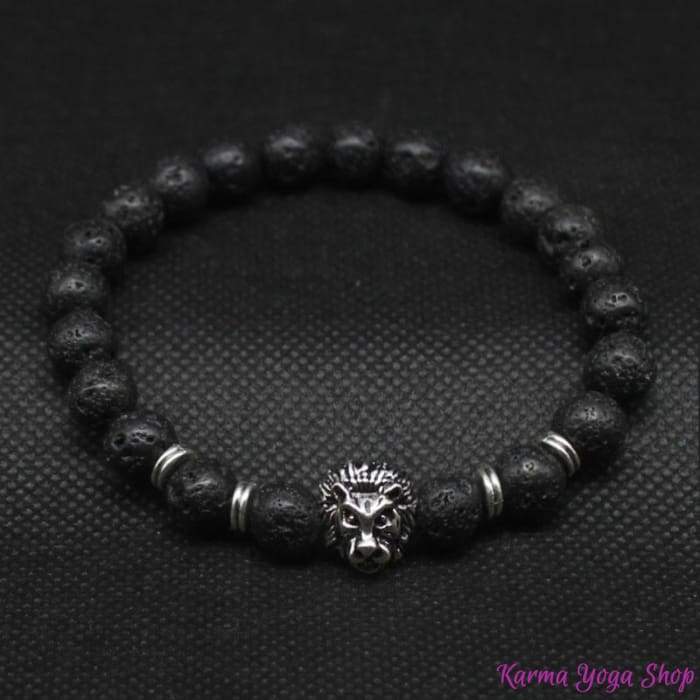 Bracelet "Strength & Vigor of the Lion" in Lava Stones