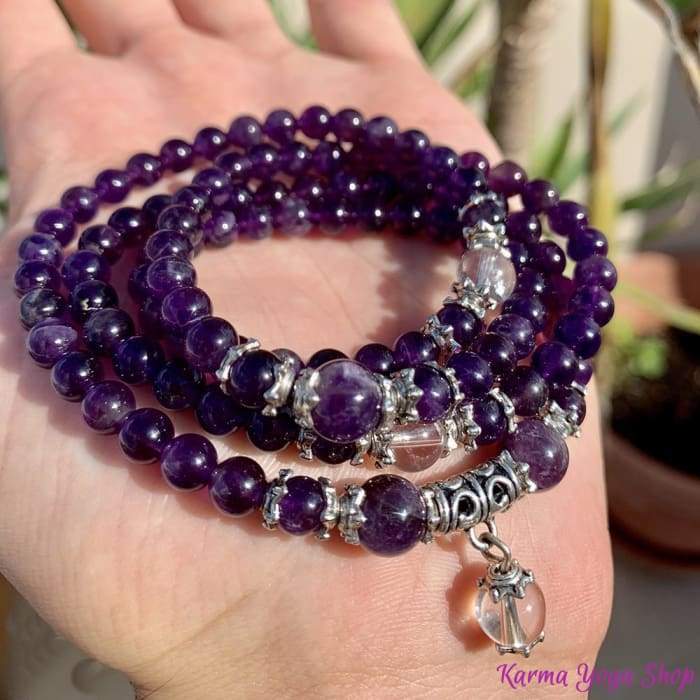 Amethyst Buddhist Mala Bracelet