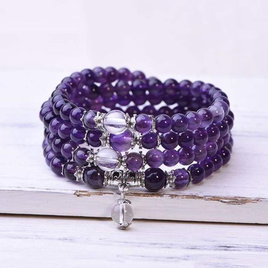 Amethyst Buddhist Mala Bracelet