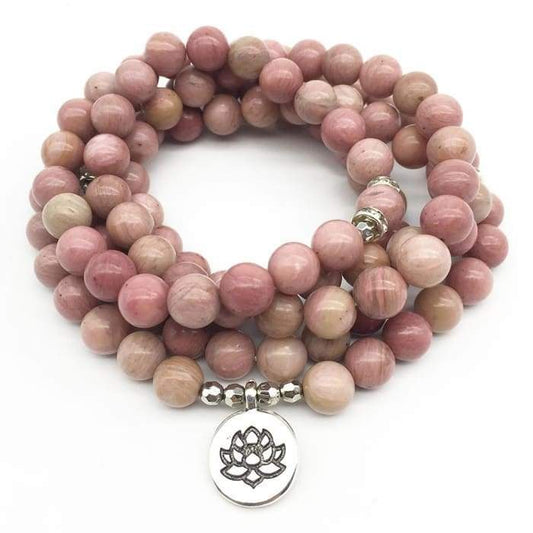 Mala Bracelet "Mastery of Emotions" in Rhodonite