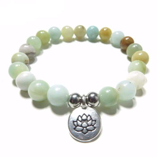 "Inner Peace" Mala Bracelet in Natural Amazonite