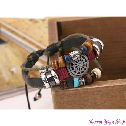 Tibetan Trio Leather Bracelet