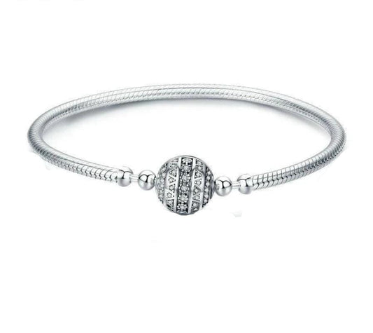 Bracelets 17cm / Silver Classic Pave Stone Bracelets