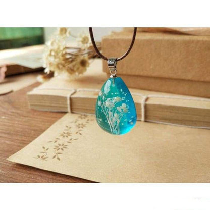 Necklace and Pendant "Lucky Gypsophila"