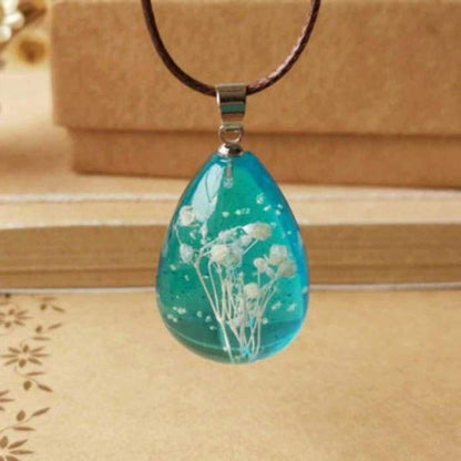 Necklace and Pendant "Lucky Gypsophila"