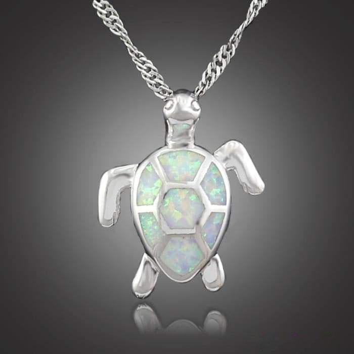 Opaline Necklace and Pendant "Turtle"