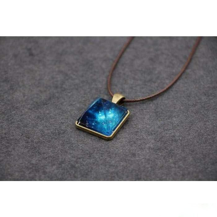 Necklace "Luminescent Crystal Pyramid"