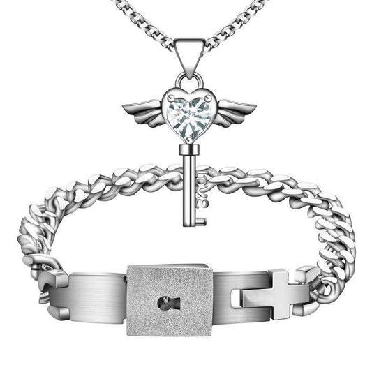 Angel Love Pendant & Men's Bracelet Set - Florence Scovel - 1