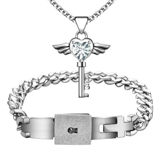 Angel Love Pendant & Men's Bracelet Set - Florence Scovel - 1