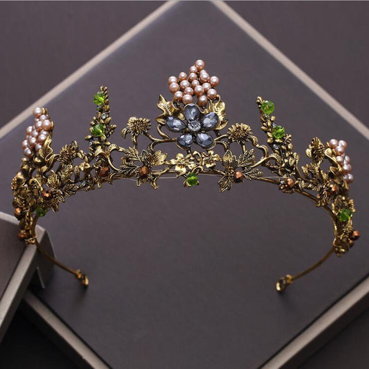 Handmade Forest Queen Tiara Boho Peak 