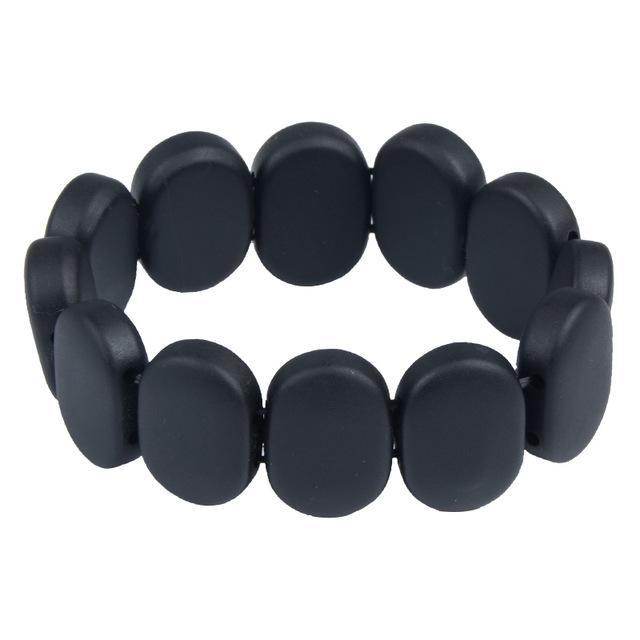 Natural Black Bian Stone Bracelet