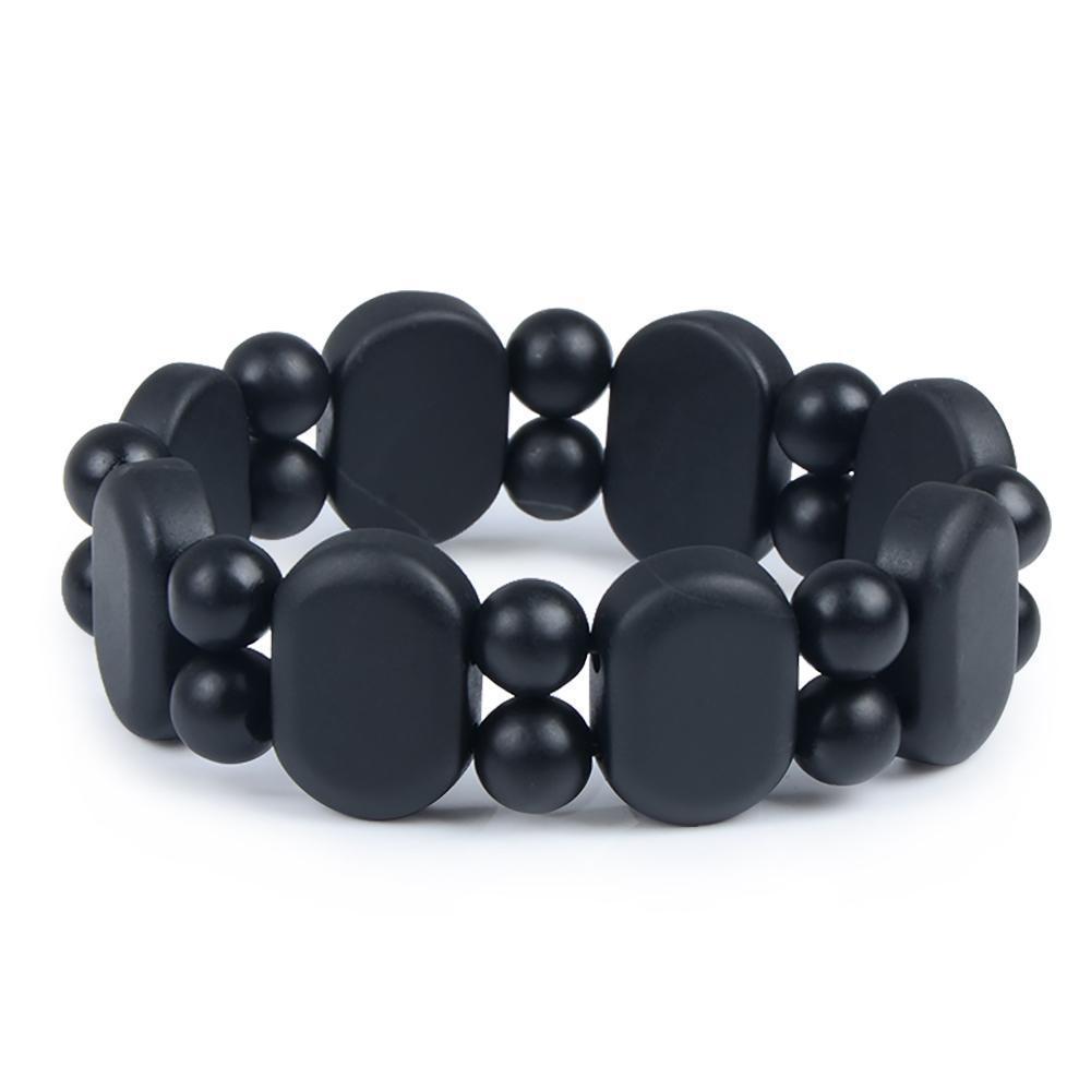 Natural Black Bian Stone Bracelet