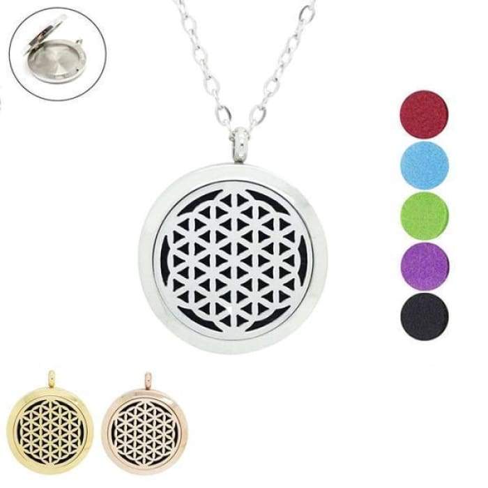 "Flower of Life" Pendant Essential Oil Diffuser - 3 colors available