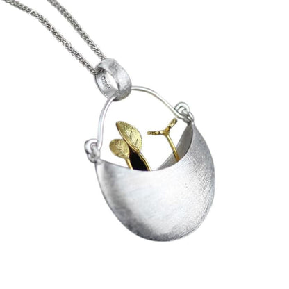 Pendentif Mon Jardin Secret en Argent 925 (2 variantes) Or Pendentif