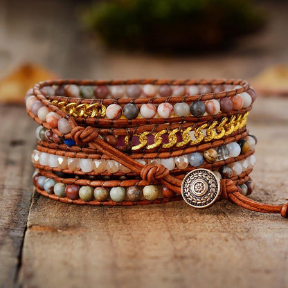 beYOUtiful Rhodonite Wrap Bracelet