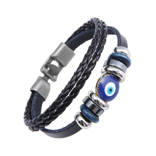 Dual Layer Turkish Punk Evil Eye Bracelet