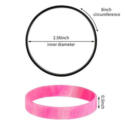 Breast cancer awareness ribbon wristband