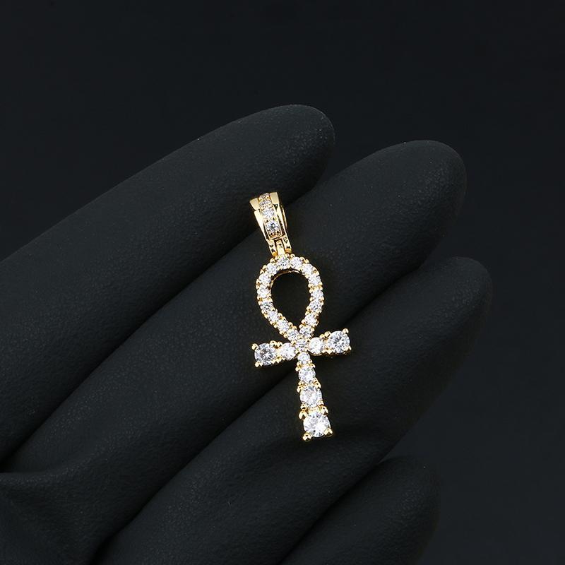 Crucifix Pendant Necklace- Hip Hop Iced Out Ankh Cross