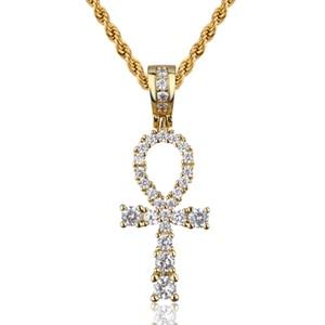 Crucifix Pendant Necklace- Hip Hop Iced Out Ankh Cross