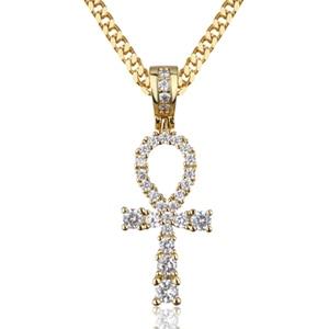 Crucifix Pendant Necklace- Hip Hop Iced Out Ankh Cross