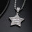 Crystal Star Pendant Necklace- Men's Hip Hop Jewelry