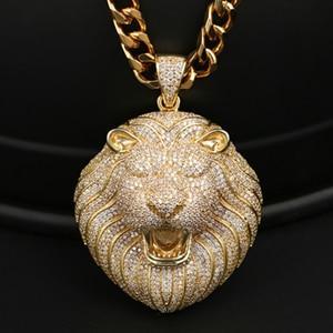 Lion Head Pendant Necklace- Men's Hip Hop Jewelry